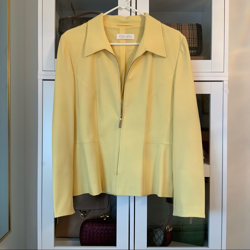Escada Margaretha Ley Yellow Blazer Jacket